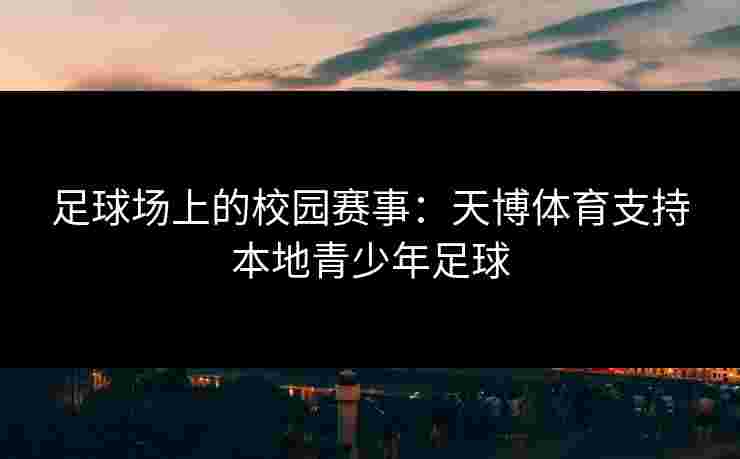 足球场上的校园赛事：天博体育支持本地青少年足球